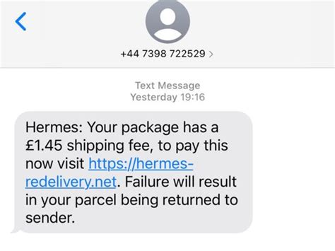 hermes scam text|hermes parcel tracking text scam.